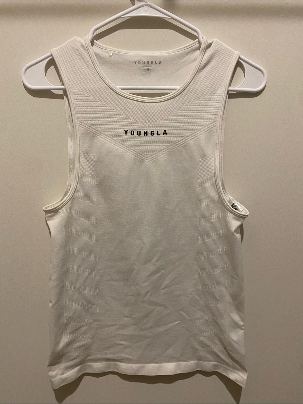 YoungLA Mens White Superhero Compression Tank